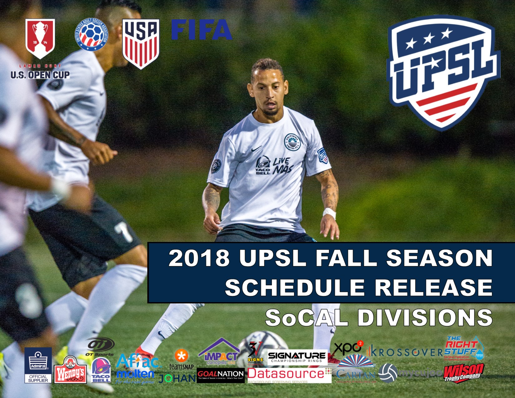 SCHEDULE RELEASE SoCal Divisions United Premier Soccer League