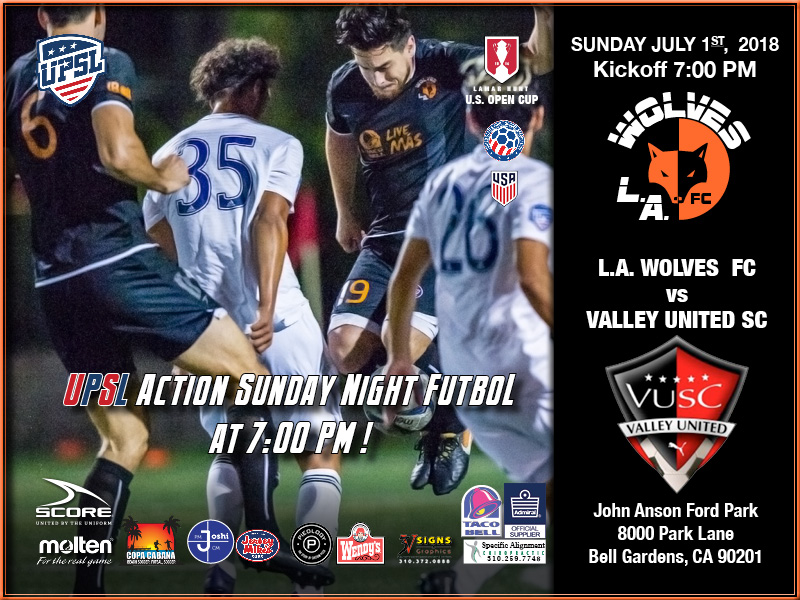 L A Wolves Fc Can Earn Playoff Bye With Victory Versus Valley